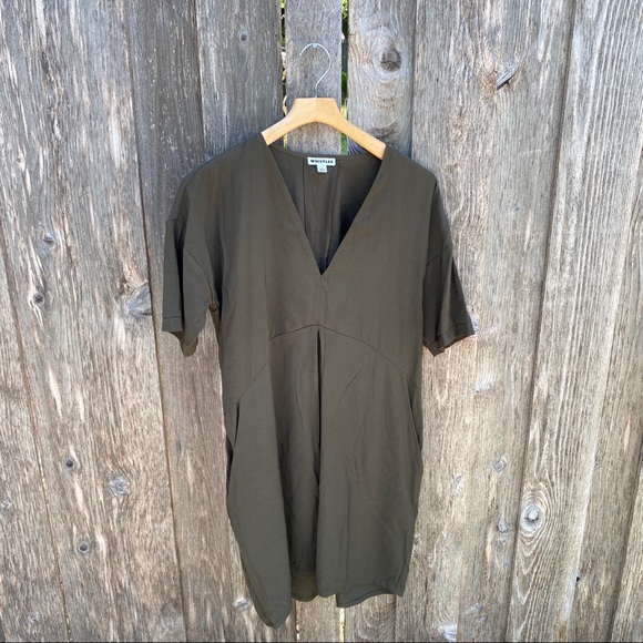 Whistles Olive Green Dress - Picture 1 of 7